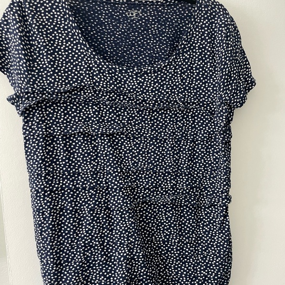 Short sleeve blue shirt with white polkadots - Picture 1 of 3